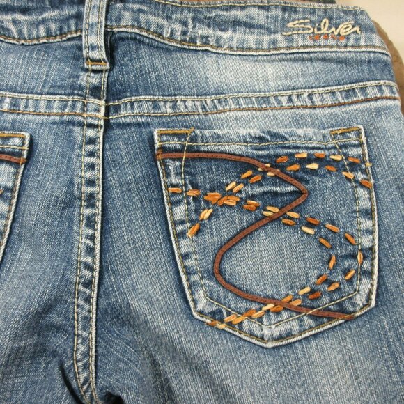 Silver Jeans womens dark distressed Frances capris 29 - Picture 1 of 7